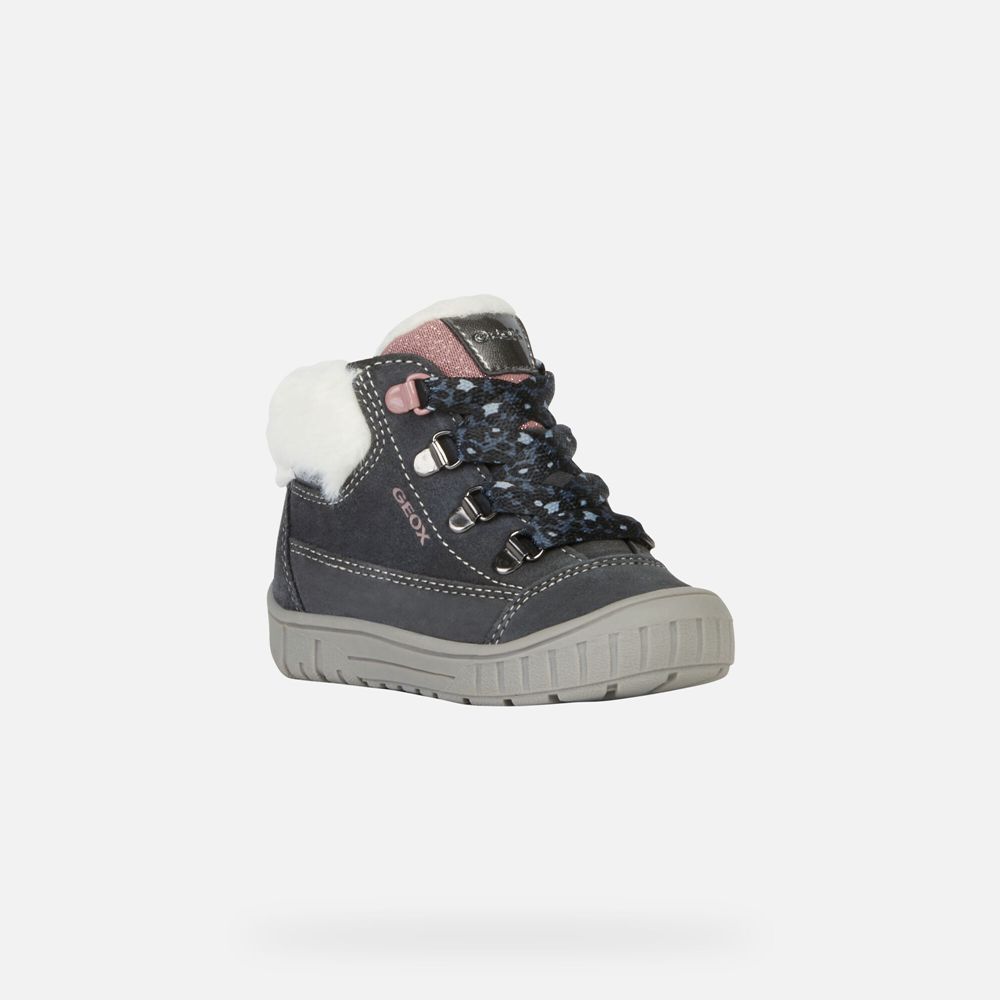 Geox Bebek Bot Koyu Gri - Omar Girl - ISD-563742